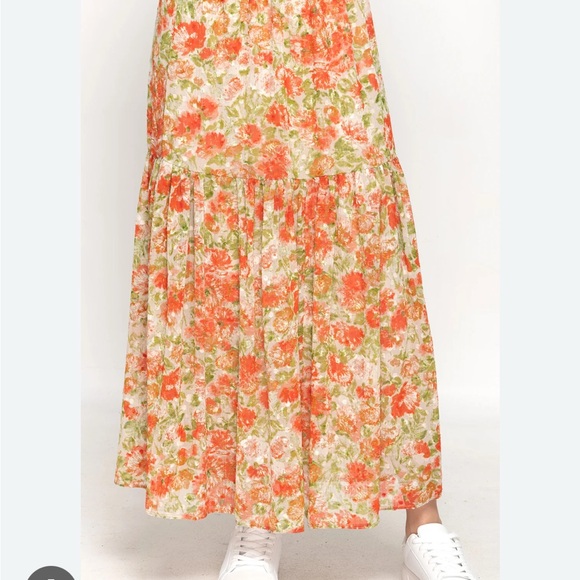 Petal & Pup Dresses & Skirts - Petal & Pup Pink Tiered Maxi Skirt Casual